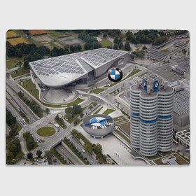 Плед 3D с принтом BMW city в Петрозаводске, 100% полиэстер | закругленные углы, все края обработаны. Ткань не мнется и не растягивается | bmw | buildings | city | germany | munich | prestige | бмв | германия | город | здания | мюнхен | престиж