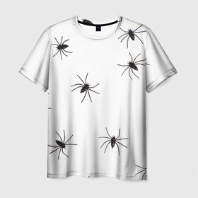 Мужская футболка 3D с принтом Пауки в Петрозаводске, 100% полиэфир | прямой крой, круглый вырез горловины, длина до линии бедер | spider | spiders | абстрактный | абстракция | животное | животные | жук | жуки | насекомое | насекомые | паук | паучий | паучки | паучок | природа | фауна
