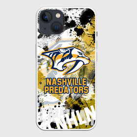 Чехол для iPhone 13 с принтом Нэшвилл Предаторз в Петрозаводске,  |  | hockey | nashville | nashville predators | nhl | predators | usa | нхл | нэшвилл | нэшвилл предаторз | предаторз | спорт | сша | хоккей | шайба