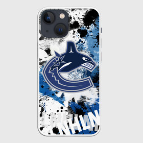 Чехол для iPhone 13 mini с принтом Vancouver Canucks в Петрозаводске,  |  | Тематика изображения на принте: canucks | hockey | nhl | usa | vancouver | vancouver canucks | ванкувер | ванкувер кэнакс | кэнакс | накс | нхл | спорт | сша | хоккей | шайба