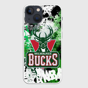 Чехол для iPhone 13 mini с принтом Милуоки Бакс в Петрозаводске,  |  | bucks | milwaukee | milwaukee bucks | nba | бакс | баскетбол | милуоки | милуоки бакс | нба