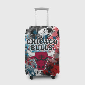 Чехол для чемодана 3D с принтом Чикаго Буллз в Петрозаводске, 86% полиэфир, 14% спандекс | двустороннее нанесение принта, прорези для ручек и колес | bulls | chicago | chicago bulls | nba | баскетбол | буллз | нба | чикаго | чикаго буллз