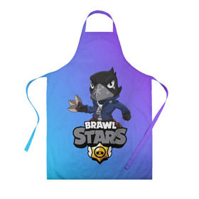 Фартук 3D с принтом Crow (Brawl Stars) в Петрозаводске, 100% полиэстер | общий размер — 65 х 85 см, ширина нагрудника — 26 см, горловина — 53 см, длина завязок — 54 см, общий обхват в поясе — 173 см. Принт на завязках и на горловине наносится с двух сторон, на основной части фартука — только с внешней стороны | brawl stars | crow | game | leon | бравл | бравл стар | бравл старс | ворон | ворона | детская | детям | игра | компьютерная игра | кров | леон | персонаж | развлечение