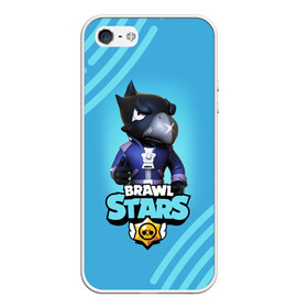 Чехол для iPhone 5/5S матовый с принтом Crow (Brawl Stars) в Петрозаводске, Силикон | Область печати: задняя сторона чехла, без боковых панелей | brawl stars | crow | game | leon | бравл | бравл стар | бравл старс | ворон | ворона | детская | детям | игра | компьютерная игра | кров | леон | персонаж | развлечение