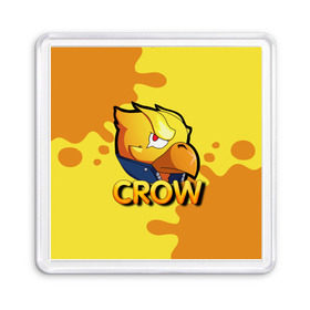 Магнит 55*55 с принтом Crow (Brawl Stars) в Петрозаводске, Пластик | Размер: 65*65 мм; Размер печати: 55*55 мм | brawl stars | crow | game | leon | бравл | бравл стар | бравл старс | ворон | ворона | детская | детям | игра | компьютерная игра | кров | леон | персонаж | развлечение