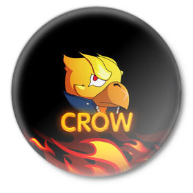 Значок с принтом Crow (Brawl Stars) в Петрозаводске,  металл | круглая форма, металлическая застежка в виде булавки | brawl stars | crow | game | leon | бравл | бравл стар | бравл старс | ворон | ворона | детская | детям | игра | компьютерная игра | кров | леон | персонаж | развлечение