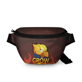 Поясная сумка 3D с принтом Crow (Brawl Stars) в Петрозаводске, 100% полиэстер | плотная ткань, ремень с регулируемой длиной, внутри несколько карманов для мелочей, основное отделение и карман с обратной стороны сумки застегиваются на молнию | brawl stars | crow | game | leon | бравл | бравл стар | бравл старс | ворон | ворона | детская | детям | игра | компьютерная игра | кров | леон | персонаж | развлечение