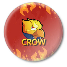 Значок с принтом Crow (Brawl Stars) в Петрозаводске,  металл | круглая форма, металлическая застежка в виде булавки | brawl stars | crow | game | leon | бравл | бравл стар | бравл старс | ворон | ворона | детская | детям | игра | компьютерная игра | кров | леон | персонаж | развлечение