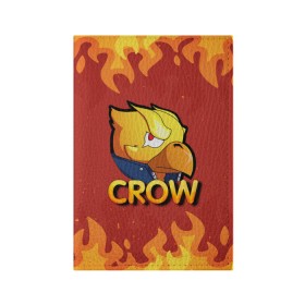 Обложка для паспорта матовая кожа с принтом Crow (Brawl Stars) в Петрозаводске, натуральная матовая кожа | размер 19,3 х 13,7 см; прозрачные пластиковые крепления | brawl stars | crow | game | leon | бравл | бравл стар | бравл старс | ворон | ворона | детская | детям | игра | компьютерная игра | кров | леон | персонаж | развлечение