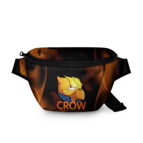 Поясная сумка 3D с принтом Crow (Brawl Stars) в Петрозаводске, 100% полиэстер | плотная ткань, ремень с регулируемой длиной, внутри несколько карманов для мелочей, основное отделение и карман с обратной стороны сумки застегиваются на молнию | brawl stars | crow | game | leon | бравл | бравл стар | бравл старс | ворон | ворона | детская | детям | игра | компьютерная игра | кров | леон | персонаж | развлечение