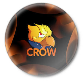 Значок с принтом Crow (Brawl Stars) в Петрозаводске,  металл | круглая форма, металлическая застежка в виде булавки | brawl stars | crow | game | leon | бравл | бравл стар | бравл старс | ворон | ворона | детская | детям | игра | компьютерная игра | кров | леон | персонаж | развлечение