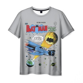 Мужская футболка 3D с принтом Batman Comics в Петрозаводске, 100% полиэфир | прямой крой, круглый вырез горловины, длина до линии бедер | 80 | 80th | anniversary | bat man | batman | batman comics | caped crusader | dark knight | shtatbat | бетмен | брюс уэйн | бэт мен | бэтмен | тёмный рыцарь