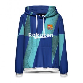 Мужская толстовка 3D с принтом Barcelona PreMatch kit в Петрозаводске, 100% полиэстер | двухслойный капюшон со шнурком для регулировки, мягкие манжеты на рукавах и по низу толстовки, спереди карман-кенгуру с мягким внутренним слоем. | barcelona | champions | laliga | league | messi | spain | барселона | испания | лига | месси | чемпионов