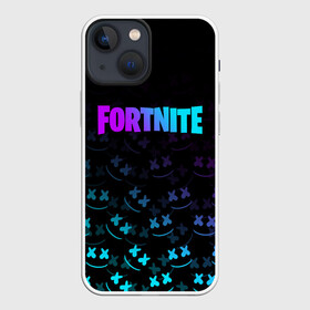 Чехол для iPhone 13 mini с принтом FORTNITE x MARSHMELLO в Петрозаводске,  |  | fortnite | fortnite 2 | fortnite x | marshmello | ninja | ninja hyper streamer | ninja streamer | streamer | tyler blevins | маршмелло | ниндзя | фортнайт | фортнайт 2 | фортнайт глава 2