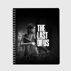 Тетрадь с принтом THE LAST OF US в Петрозаводске, 100% бумага | 48 листов, плотность листов — 60 г/м2, плотность картонной обложки — 250 г/м2. Листы скреплены сбоку удобной пружинной спиралью. Уголки страниц и обложки скругленные. Цвет линий — светло-серый
 | cicadas | fireflies | naughty dog | the last of us | the last of us part 2 | джоэл | последние из нас | цикады | элли