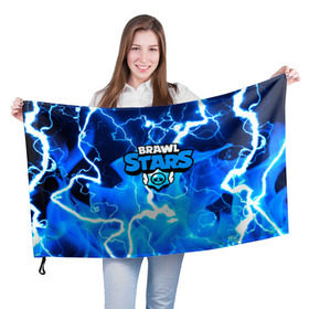 Флаг 3D с принтом BRAWL STARS в Петрозаводске, 100% полиэстер | плотность ткани — 95 г/м2, размер — 67 х 109 см. Принт наносится с одной стороны | android | brawl stars | crow | games | leon | mobile game | stars | ворон | игры | леон | мобильные игры