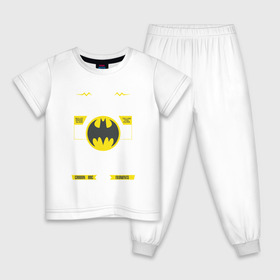 Детская пижама хлопок с принтом Bat-Signal в Петрозаводске, 100% хлопок |  брюки и футболка прямого кроя, без карманов, на брюках мягкая резинка на поясе и по низу штанин
 | 80 | 80th | anniversary | bat man | batman | batman comics | caped crusader | dark knight | shtatbat | бетмен | брюс уэйн | бэт мен | бэтмен | тёмный рыцарь