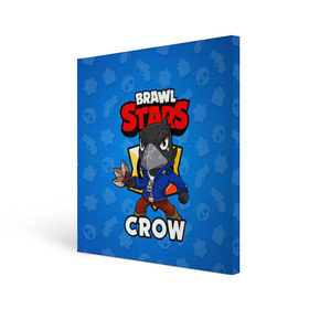 Холст квадратный с принтом BRAWL STARS CROW в Петрозаводске, 100% ПВХ |  | brawl stars | brawl stars crow | brawler | crow | бравл старз | бравлер | ворон