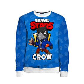 Детский свитшот 3D с принтом BRAWL STARS CROW в Петрозаводске, 100% полиэстер | свободная посадка, прямой крой, мягкая тканевая резинка на рукавах и понизу свитшота | brawl stars | brawl stars crow | brawler | crow | бравл старз | бравлер | ворон