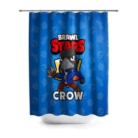 Штора 3D для ванной с принтом BRAWL STARS CROW в Петрозаводске, 100% полиэстер | плотность материала — 100 г/м2. Стандартный размер — 146 см х 180 см. По верхнему краю — пластиковые люверсы для креплений. В комплекте 10 пластиковых колец | brawl stars | brawl stars crow | brawler | crow | бравл старз | бравлер | ворон