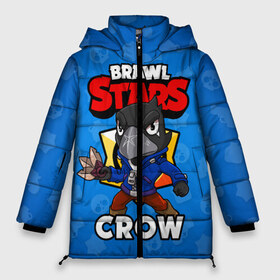 Женская зимняя куртка 3D с принтом BRAWL STARS CROW в Петрозаводске, верх — 100% полиэстер; подкладка — 100% полиэстер; утеплитель — 100% полиэстер | длина ниже бедра, силуэт Оверсайз. Есть воротник-стойка, отстегивающийся капюшон и ветрозащитная планка. 

Боковые карманы с листочкой на кнопках и внутренний карман на молнии | brawl stars | brawl stars crow | brawler | crow | бравл старз | бравлер | ворон