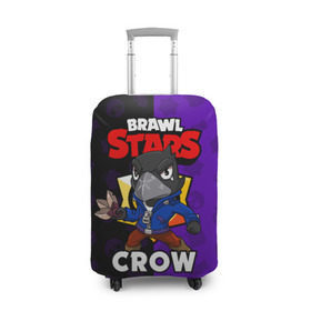 Чехол для чемодана 3D с принтом BRAWL STARS CROW в Петрозаводске, 86% полиэфир, 14% спандекс | двустороннее нанесение принта, прорези для ручек и колес | brawl stars | brawl stars crow | brawler | crow | бравл старз | бравлер | ворон