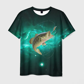 Мужская футболка 3D с принтом Рыбалка на карпа в Петрозаводске, 100% полиэфир | прямой крой, круглый вырез горловины, длина до линии бедер | большая рыба | карп | карповые | леска | наживка | рыба | рыбак | рыбаку | рыбалка | рыбка | рыболов | удилище | удочка