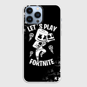 Чехол для iPhone 13 Pro Max с принтом FORTNITE x MARSHMELLO в Петрозаводске,  |  | Тематика изображения на принте: fortnite | fortnite 2 | fortnite x | marshmello | ninja | ninja hyper streamer | ninja streamer | streamer | tyler blevins | маршмелло | ниндзя | фортнайт | фортнайт 2 | фортнайт глава 2