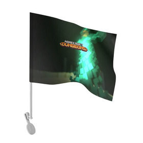 Флаг для автомобиля с принтом MINECRAFT DUNGEONS в Петрозаводске, 100% полиэстер | Размер: 30*21 см | craft | creeper | dungeon | dungeons | earth | game | logo | mine | minecraft | minecraft dungeons | mobile | online | дунгеонс | земля | зомби | игра | крипер | лого | майкрафт | майнкрафт | онлайн | подземелье