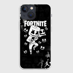 Чехол для iPhone 13 mini с принтом FORTNITE MARSHMELLO в Петрозаводске,  |  | fnchap2 | fortnite | fortnite 2 | fortnite x | marshmello | ninja | ninja hyper streamer | ninja streamer | streamer | tyler blevins | маршмелло | ниндзя | фортнайт | фортнайт 2 | фортнайт глава 2