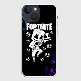 Чехол для iPhone 13 mini с принтом FORTNITE MARSHMELLO в Петрозаводске,  |  | fnchap2 | fortnite | fortnite 2 | fortnite x | marshmello | ninja | ninja hyper streamer | ninja streamer | streamer | tyler blevins | маршмелло | ниндзя | фортнайт | фортнайт 2 | фортнайт глава 2