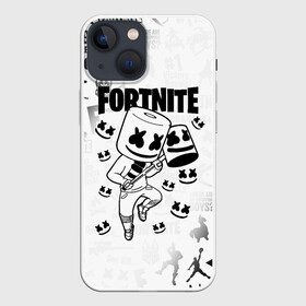 Чехол для iPhone 13 mini с принтом FORTNITE MARSHMELLO в Петрозаводске,  |  | fnchap2 | fortnite | fortnite 2 | fortnite x | marshmello | ninja | ninja hyper streamer | ninja streamer | streamer | tyler blevins | маршмелло | ниндзя | фортнайт | фортнайт 2 | фортнайт глава 2