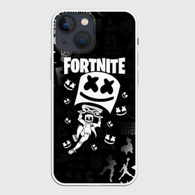 Чехол для iPhone 13 mini с принтом FORTNITE MARSHMELLO в Петрозаводске,  |  | fnchap2 | fortnite | fortnite 2 | fortnite x | marshmello | ninja | ninja hyper streamer | ninja streamer | streamer | tyler blevins | маршмелло | ниндзя | фортнайт | фортнайт 2 | фортнайт глава 2