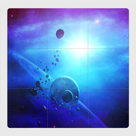 Магнитный плакат 3Х3 с принтом Планета в Петрозаводске, Полимерный материал с магнитным слоем | 9 деталей размером 9*9 см | galaxy | nebula | space | star | абстракция | вселенная | галактика | звезда | звезды | космический | планеты