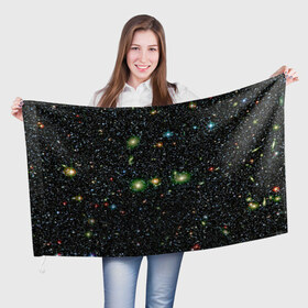 Флаг 3D с принтом ЗВЕЗДЫ в Петрозаводске, 100% полиэстер | плотность ткани — 95 г/м2, размер — 67 х 109 см. Принт наносится с одной стороны | galaxy | nebula | space | star | абстракция | вселенная | галактика | звезда | звезды | космический | планеты