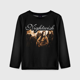 Детский лонгслив 3D с принтом Nightwish в Петрозаводске, 100% полиэстер | длинные рукава, круглый вырез горловины, полуприлегающий силуэт
 | metal | nightwish | symphonic metal | tarja | tarja turunen | turunen | метал | найтвиш | симфоник метал | тарья | турунен