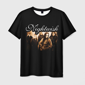 Мужская футболка 3D с принтом Nightwish в Петрозаводске, 100% полиэфир | прямой крой, круглый вырез горловины, длина до линии бедер | Тематика изображения на принте: metal | nightwish | symphonic metal | tarja | tarja turunen | turunen | метал | найтвиш | симфоник метал | тарья | турунен