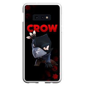 Чехол для Samsung S10E с принтом BRAWL STARS CROW в Петрозаводске, Силикон | Область печати: задняя сторона чехла, без боковых панелей | brawl stars | bull | colt | crow | leon | stars | берли | бо | брок | ворон | джесси | динамайк | дэррил | кольт | леон | мортис | нита | пайпер | пенни | поко | пэм | рикошет | спайк | фрэнк | шелли | эль примо