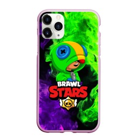 Чехол для iPhone 11 Pro Max матовый с принтом BRAWL STARS LEON в Петрозаводске, Силикон |  | Тематика изображения на принте: 