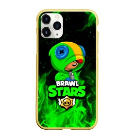 Чехол для iPhone 11 Pro Max матовый с принтом BRAWL STARS LEON | ЛЕОН в Петрозаводске, Силикон |  | Тематика изображения на принте: 