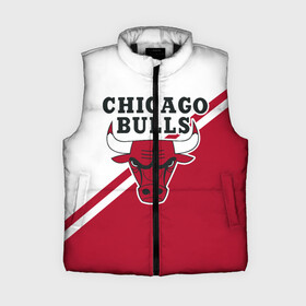 Женский жилет утепленный 3D с принтом Chicago Bulls Red White в Петрозаводске,  |  | bulls | chicago | chicago bulls | nba | баскетбол | буллз | нба | чикаго | чикаго буллз