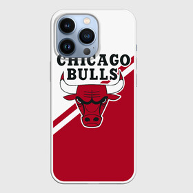 Чехол для iPhone 13 Pro с принтом Chicago Bulls Red White в Петрозаводске,  |  | bulls | chicago | chicago bulls | nba | баскетбол | буллз | нба | чикаго | чикаго буллз