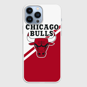 Чехол для iPhone 13 Pro Max с принтом Chicago Bulls Red White в Петрозаводске,  |  | Тематика изображения на принте: bulls | chicago | chicago bulls | nba | баскетбол | буллз | нба | чикаго | чикаго буллз