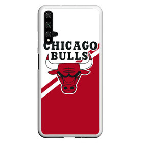 Чехол для Honor 20 с принтом Chicago Bulls Red-White в Петрозаводске, Силикон | Область печати: задняя сторона чехла, без боковых панелей | Тематика изображения на принте: bulls | chicago | chicago bulls | nba | баскетбол | буллз | нба | чикаго | чикаго буллз