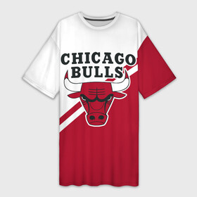 Платье-футболка 3D с принтом Chicago Bulls Red White в Петрозаводске,  |  | bulls | chicago | chicago bulls | nba | баскетбол | буллз | нба | чикаго | чикаго буллз