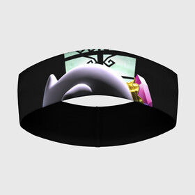 Повязка на голову 3D с принтом Luigis Mansion в Петрозаводске,  |  | game | luigis mansion | mario | nintendo | видеоигра | игра | луиджи | марио | привидение | призрак