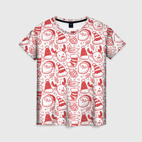Женская футболка 3D с принтом Наступило Рождество в Петрозаводске, 100% полиэфир ( синтетическое хлопкоподобное полотно) | прямой крой, круглый вырез горловины, длина до линии бедер | 