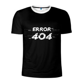 Мужская футболка 3D спортивная с принтом Error 404 в Петрозаводске, 100% полиэстер с улучшенными характеристиками | приталенный силуэт, круглая горловина, широкие плечи, сужается к линии бедра | Тематика изображения на принте: 404 | error | error 404 | glitch | soul not found | windows | глитч | глич | код | компьютер | компьютеры | надпись | ошибка | ошибка 404 | прикольная | прикольные | сбой