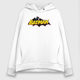 Женское худи Oversize хлопок с принтом Batman Logo в Петрозаводске, френч-терри — 70% хлопок, 30% полиэстер. Мягкий теплый начес внутри —100% хлопок | боковые карманы, эластичные манжеты и нижняя кромка, капюшон на магнитной кнопке | 80 | 80th | anniversary | bat man | batman | batman comics | caped crusader | dark knight | shtatjl | бетмен | брюс уэйн | бэт мен | бэтмен | тёмный рыцарь