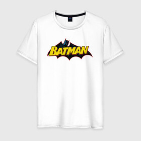 Мужская футболка хлопок с принтом Batman Logo в Петрозаводске, 100% хлопок | прямой крой, круглый вырез горловины, длина до линии бедер, слегка спущенное плечо. | 80 | 80th | anniversary | bat man | batman | batman comics | caped crusader | dark knight | shtatjl | бетмен | брюс уэйн | бэт мен | бэтмен | тёмный рыцарь